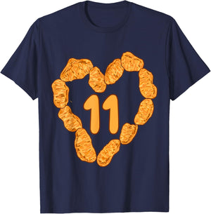 11th Birthday Chicken Nuggets Funny Food for 11 Years Old T-Shirt - T-Shirt | Navy