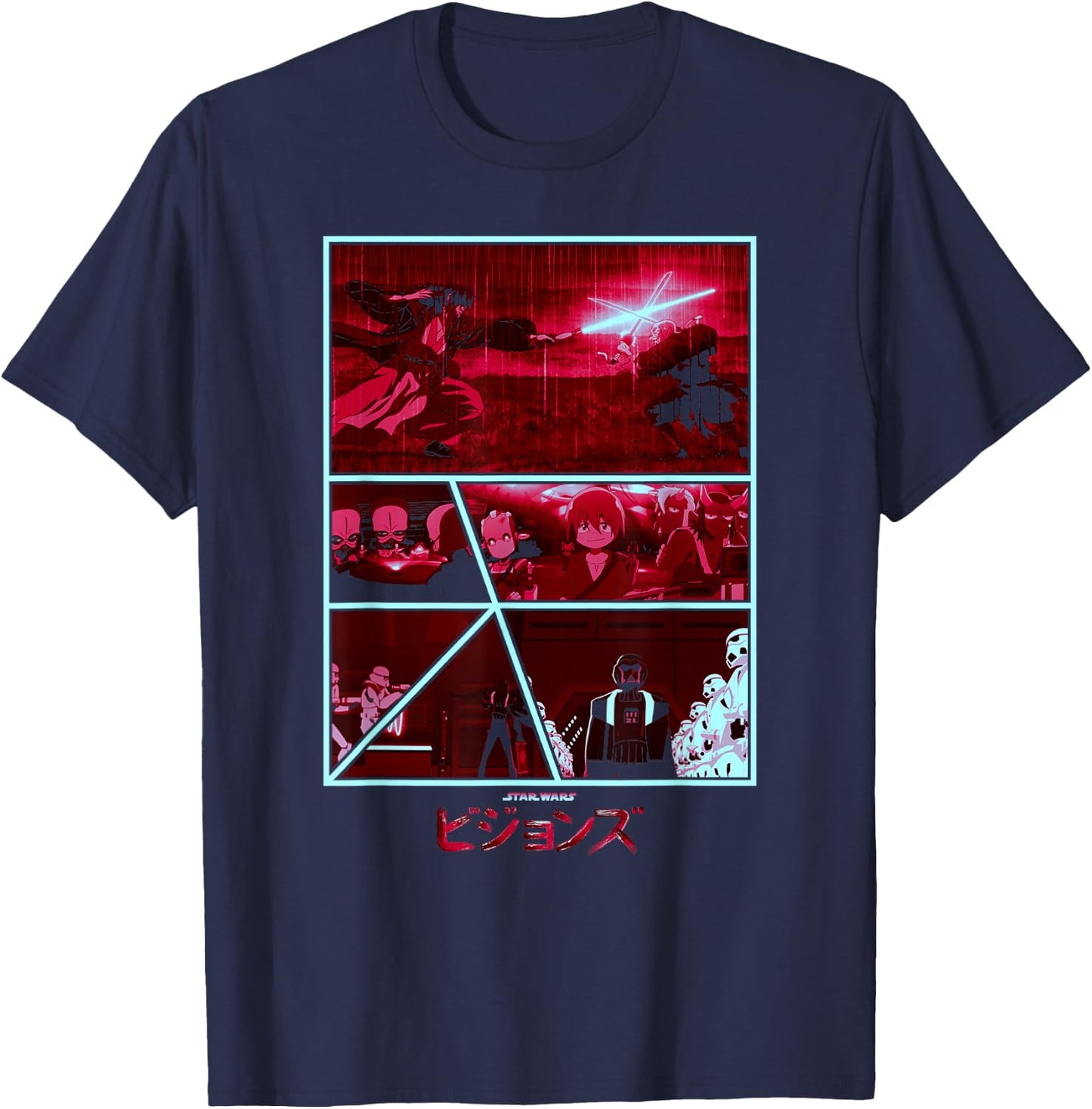Star Wars Visions Dark Comic Poster T-Shirt - T-Shirt | Navy