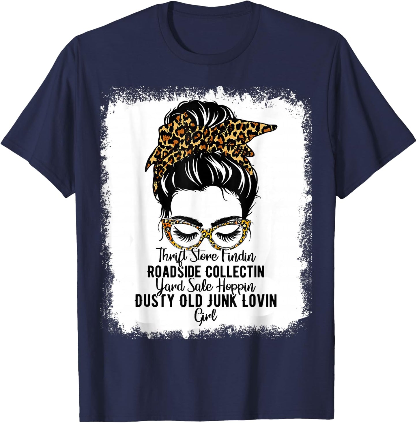 Messy Roadside Thrift Store Yard Sale Old Junk Lover T-Shirt - T-Shirt | Navy