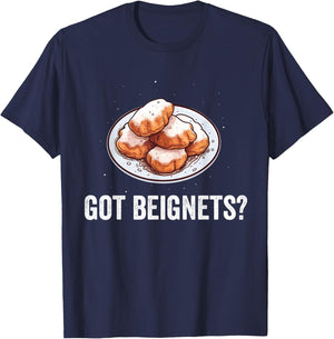 Beignets Baker Lover Fan Mardi Gras New Orlean French Food T-Shirt - T-Shirt | Navy