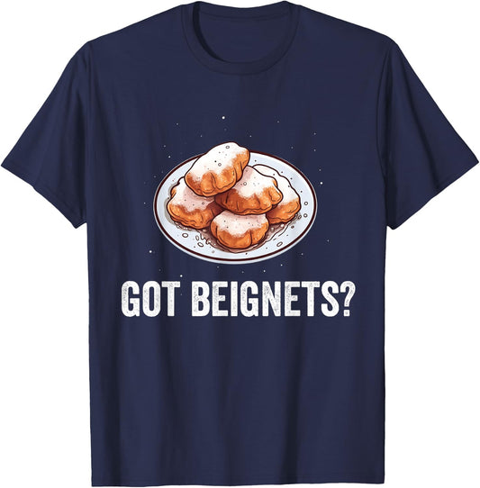Beignets Baker Lover Fan Mardi Gras New Orlean French Food T-Shirt - T-Shirt | Navy
