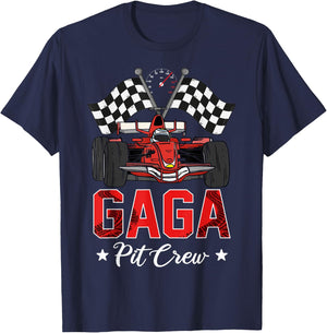 Gaga Pit Crew Birthday Party Family Matching Party T-Shirt - T-Shirt | Navy