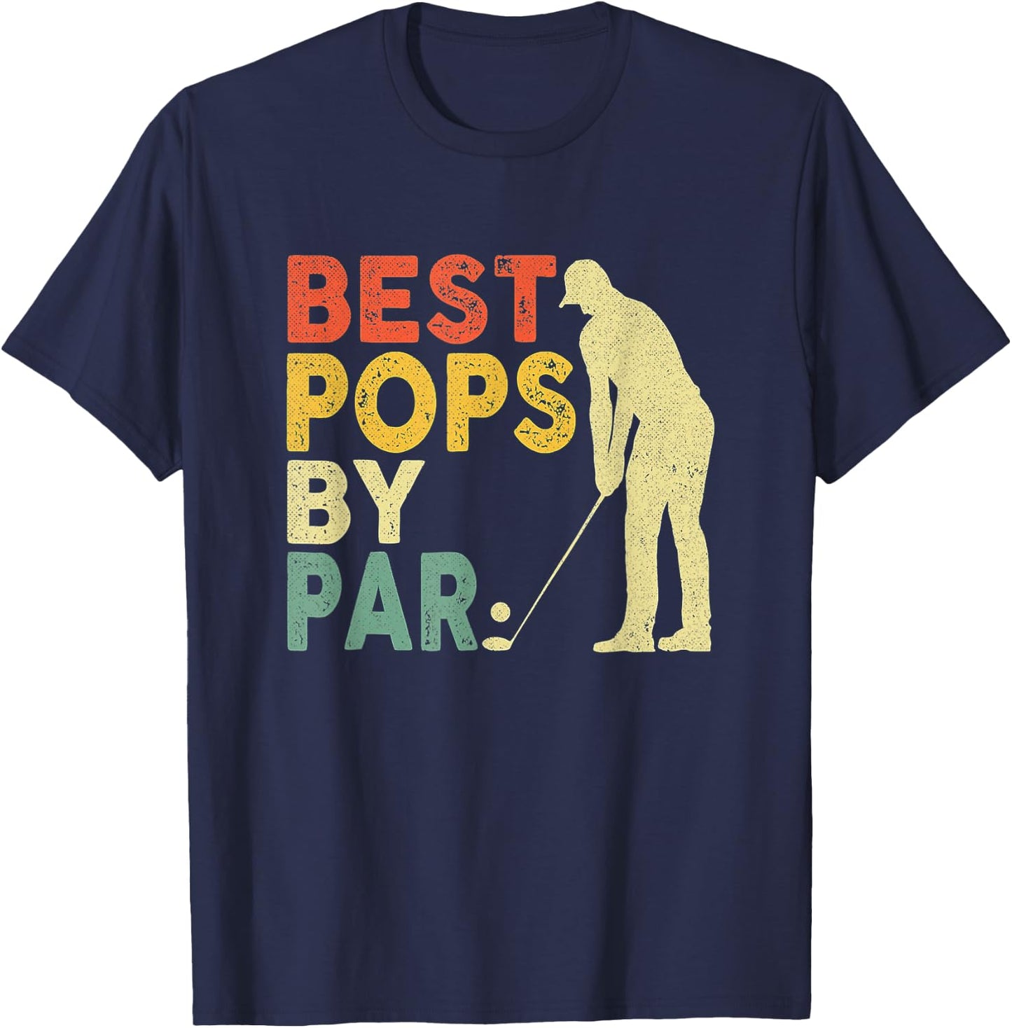 Best Pops By Par Funny Golf T-Shirt - T-Shirt | Navy