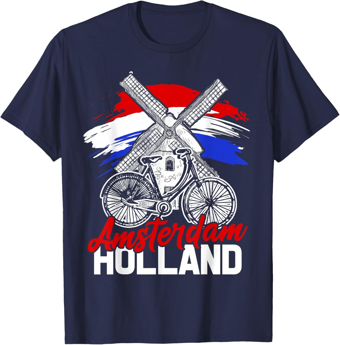 The Netherlands Amsterdam Nederland Dutch T-Shirt - T-Shirt | Navy