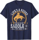 Life's a Rodeo Bronc Riding Bucking Horse Cowboy Western T-Shirt - T-Shirt | Navy