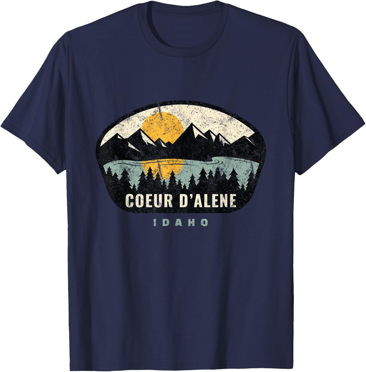 Coeur d'Alene Idaho, ID Vacation Souvenir T-Shirt - T-Shirt | Navy