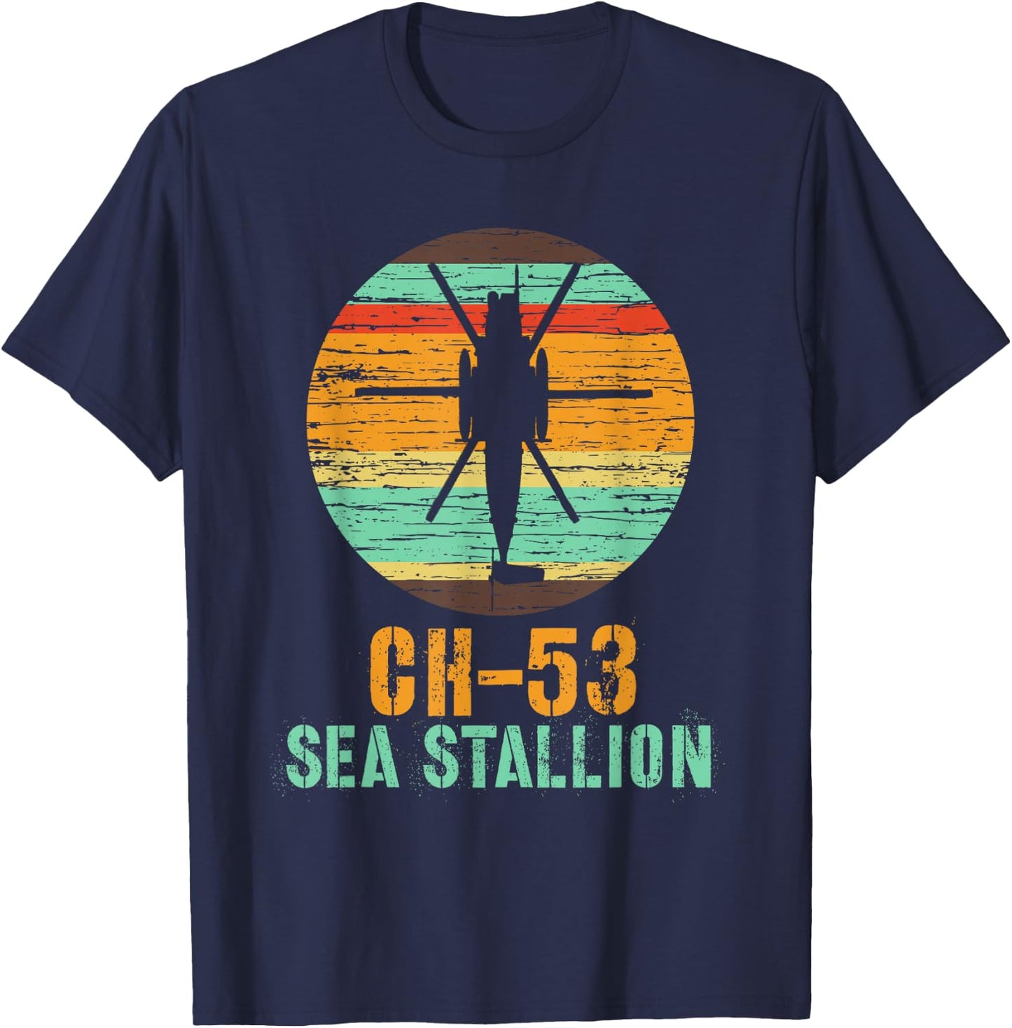 Vintage CH-53 Sea Stallion Helicopter Military Shirt T-Shirt - T-Shirt | Navy