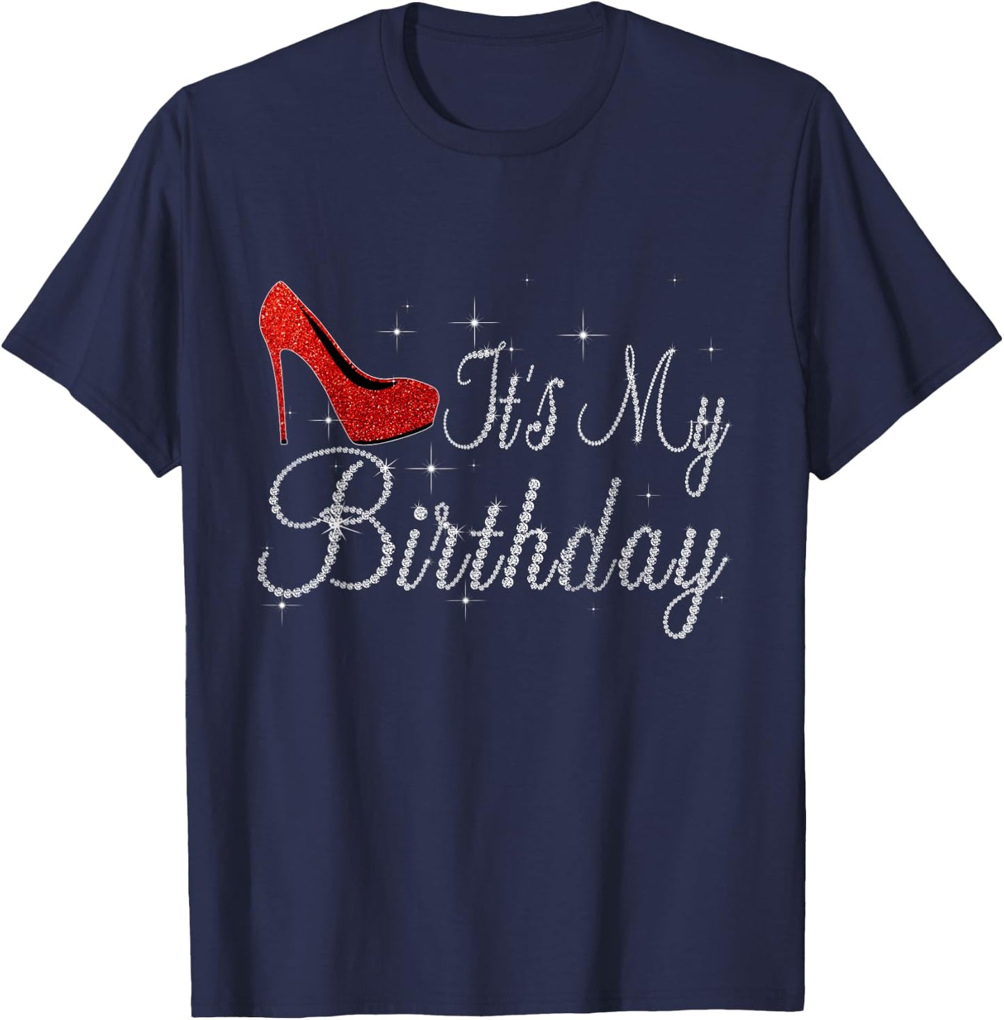 It's My Birthday High Heels Girls T-Shirt - T-Shirt | Navy