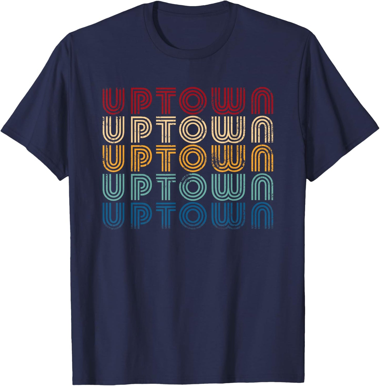 Retro Vintage Uptown New York 1970s 1980s Style T-Shirt - T-Shirt | Navy