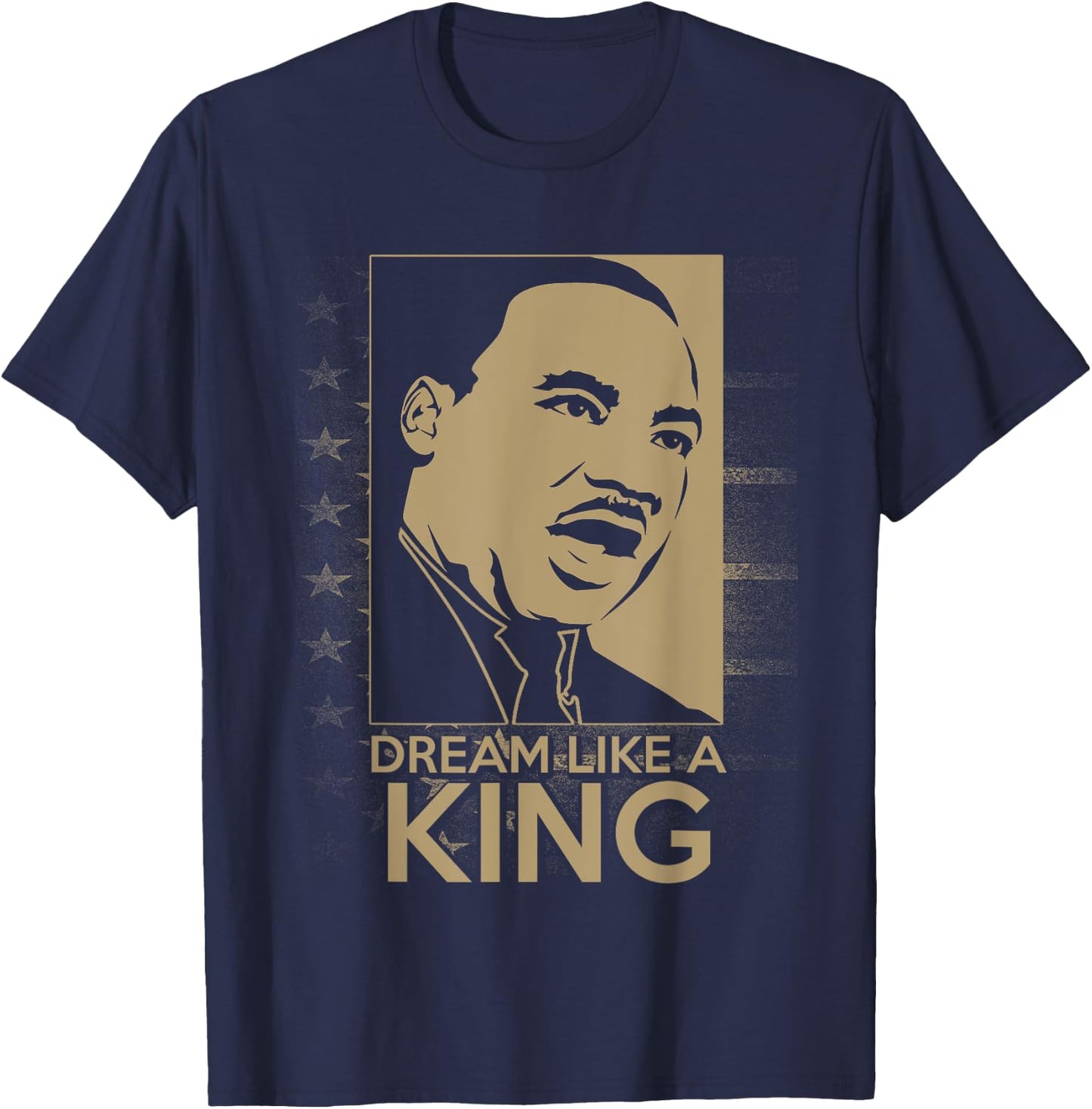 Dream Like A King, Dream Like Martin Black History Pride T-Shirt - T-Shirt | Navy