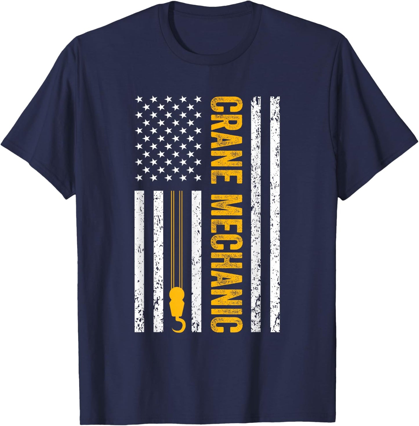 Crane Mechanic Design Women T-Shirt - T-Shirt | Navy
