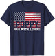 Poppy The Man Myth Legend American Flag Father's Day T-Shirt - T-Shirt | Navy