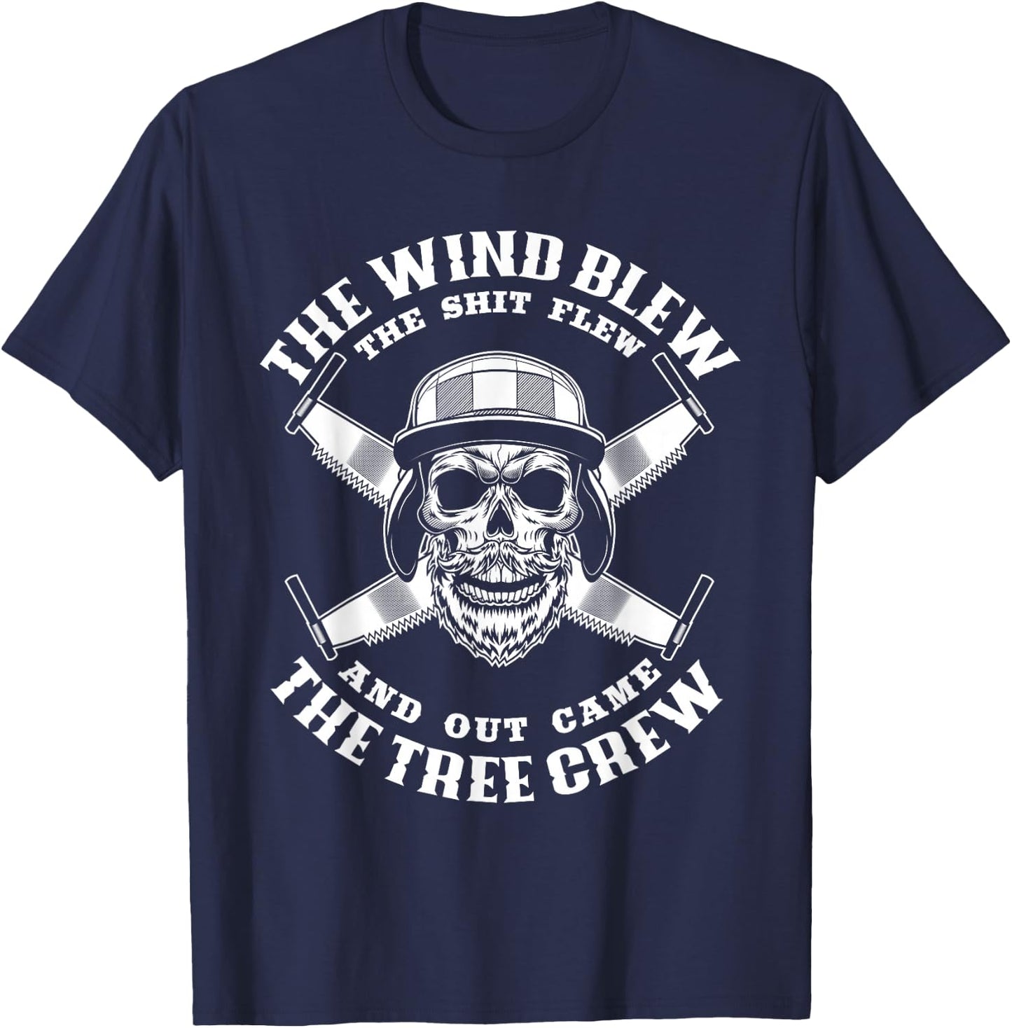 Funny Lumberjack Tree Climber Arborist T-Shirt - T-Shirt | Navy