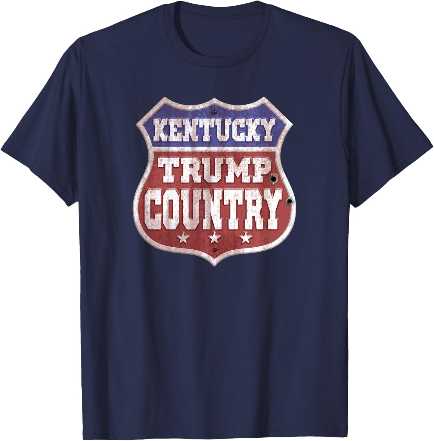 Trump 2024 Sign - Kentucky Trump Country - Trump 2020 T-Shirt - T-Shirt | Navy