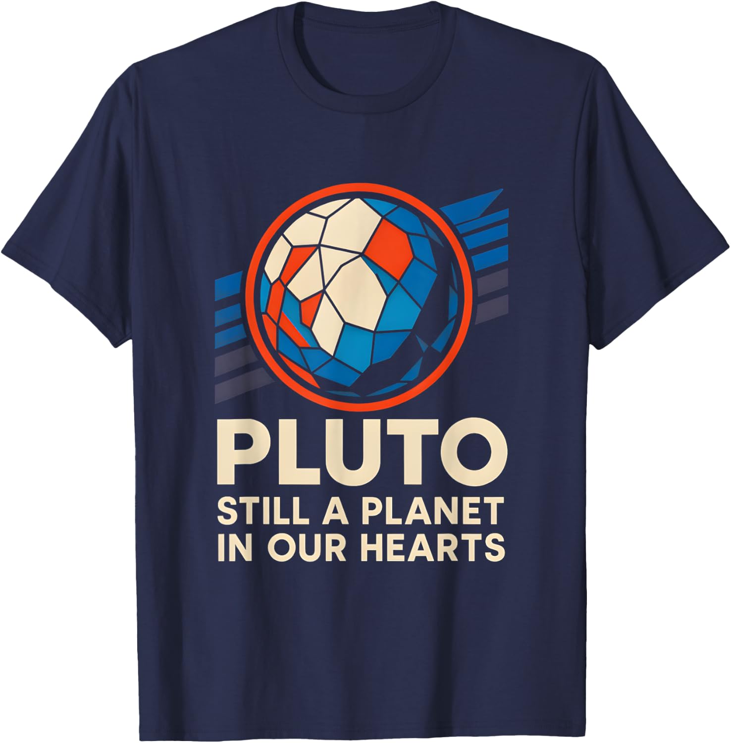 Pluto Still A Planet Vintage Men's SpaceWolf T-Shirt - T-Shirt | Navy