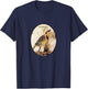 Retro Antique Meadowlark Vintage Bird Design T-Shirt - T-Shirt | Navy