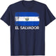 Salvadoran Flag | Vintage Made In El Salvador Gift T-Shirt - T-Shirt | Navy