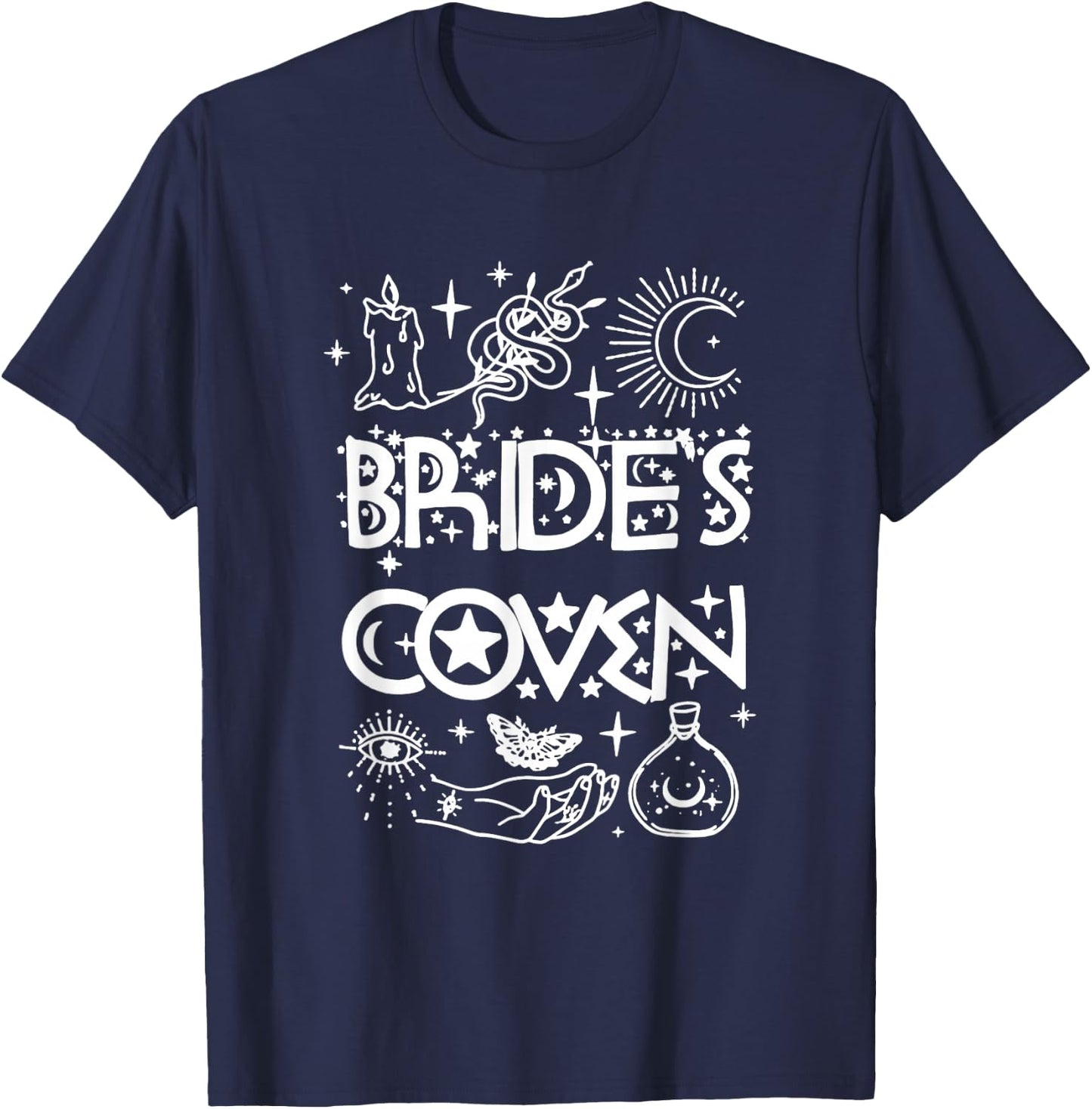 Bachelorette Party Bride & Bridesmaids Witch Bride's Coven T-Shirt - T-Shirt | Navy