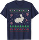 Funny Rabbit Lover Xmas Santa Ugly Rabbit Christmas T-Shirt - T-Shirt | Navy