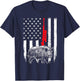 Patriotic American USA Flag - Boar Hunting Wild Hog Hunter T-Shirt - T-Shirt | Navy