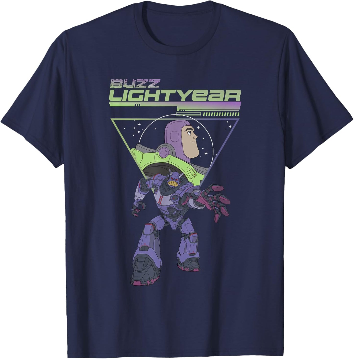 Disney Pixar Lightyear Buzz VS Emperor Zurg Vintage Poster T-Shirt - T-Shirt | Navy