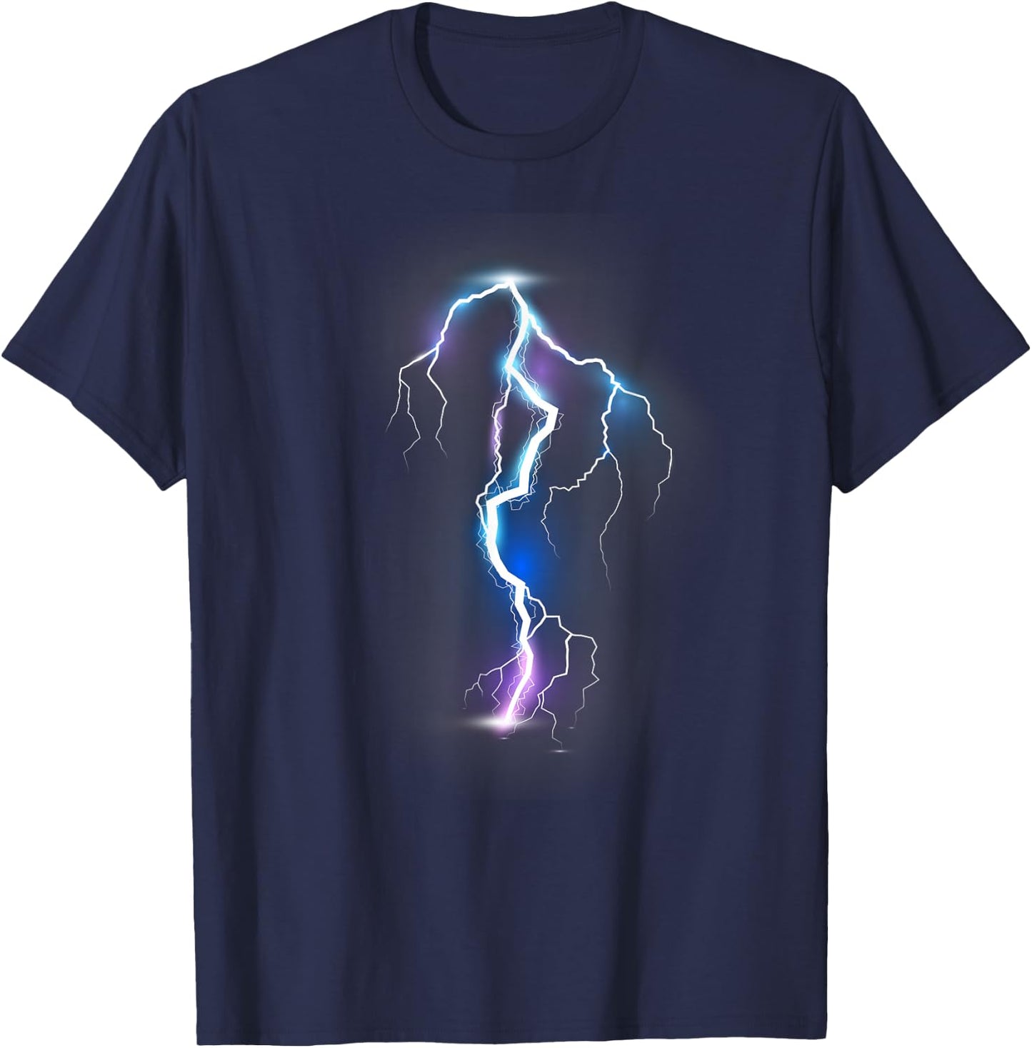 Lightning Lightning Strike Thunderstorm Power Storm T-Shirt - T-Shirt | Navy
