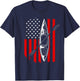 Funny Kayaking Gift Women Cool American Flag Kayak T-Shirt - T-Shirt | Navy