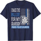 I Back The Blue For My Grandson Proud Police Grandpa Family T-Shirt - T-Shirt | Navy