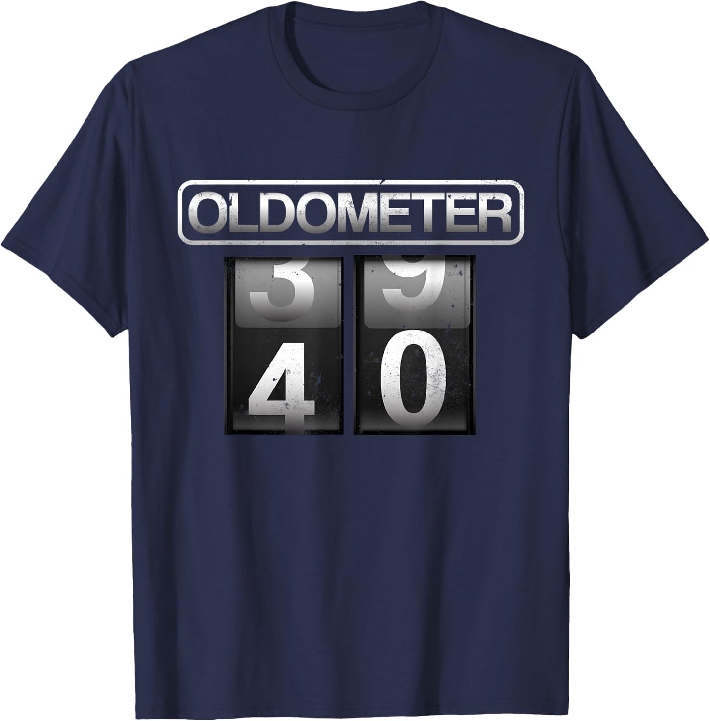 Odometer Funny 40th Birthday Party Gift 40 yrs Old Joke Cars T-Shirt - T-Shirt | Navy