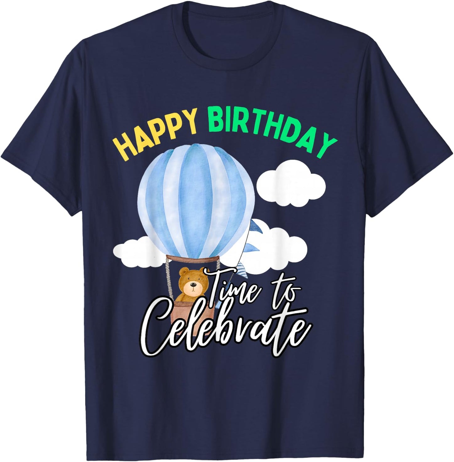 Hot Air Balloon Captain Ballooning Birthday Hot Air Balloon T-Shirt - T-Shirt | Navy