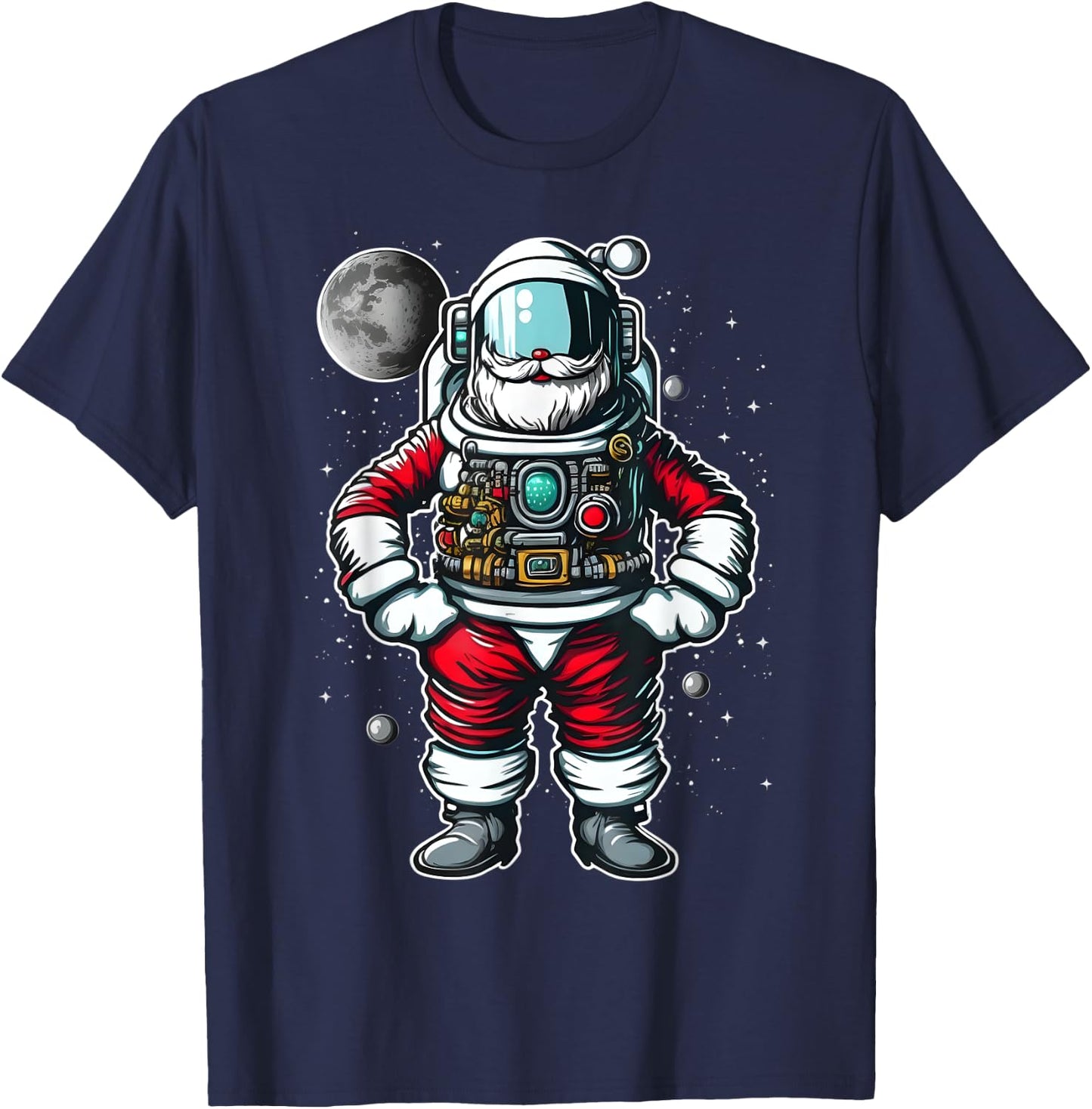 Astronaut Santa Christmas Xmas Space Lovers Kids Toddler T-Shirt - T-Shirt | Navy