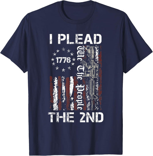 I Plead The 2nd Amendment We The People USA AR15 Pro Gun T-Shirt - T-Shirt | Navy