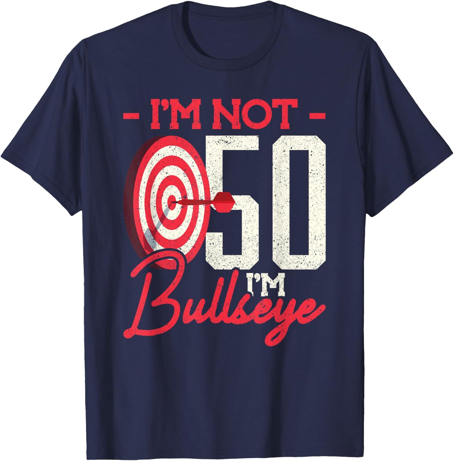 50th Birthday Dart Player 50 Years Darts T-Shirt - T-Shirt | Navy