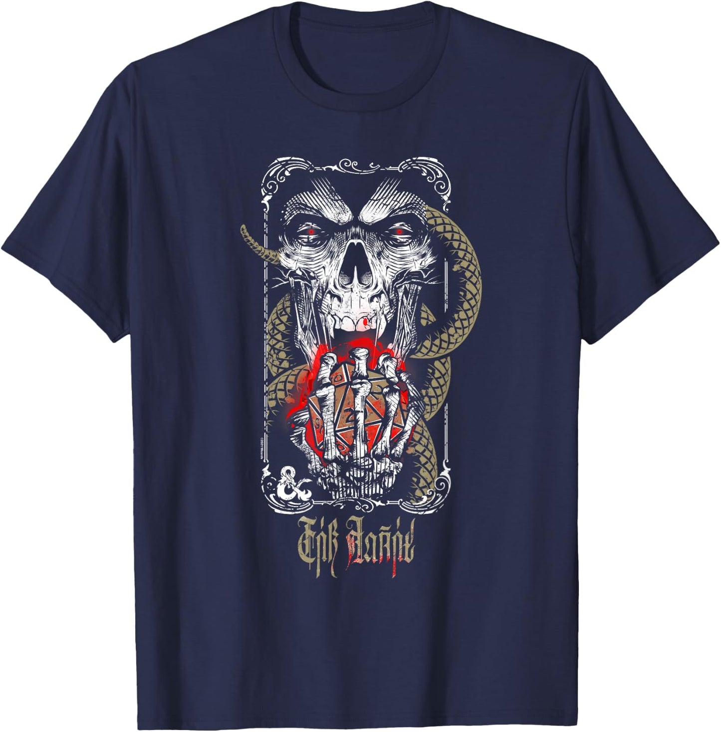 Dungeons & Dragons Lich for Chaos Design T-Shirt - T-Shirt | Navy