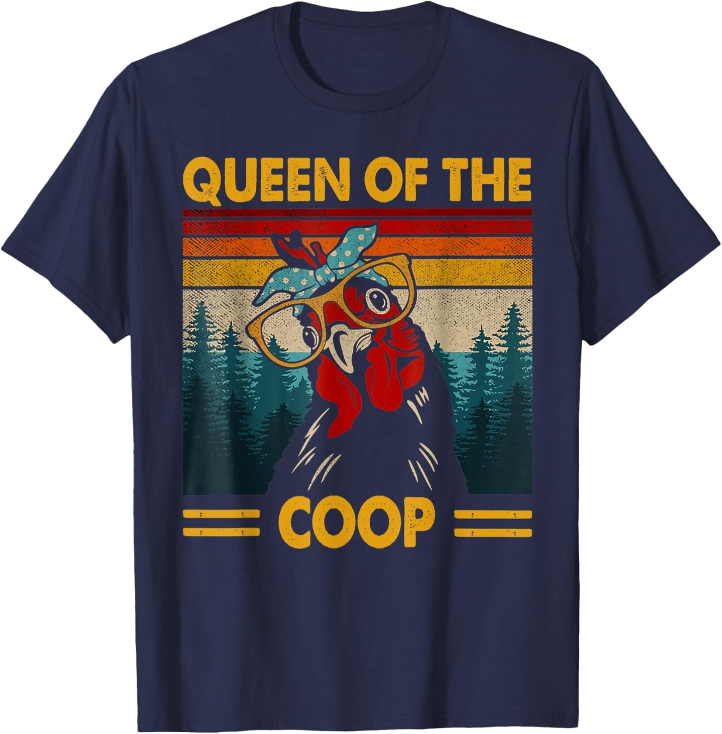 Queen of the coop vintage T-Shirt - T-Shirt | Navy