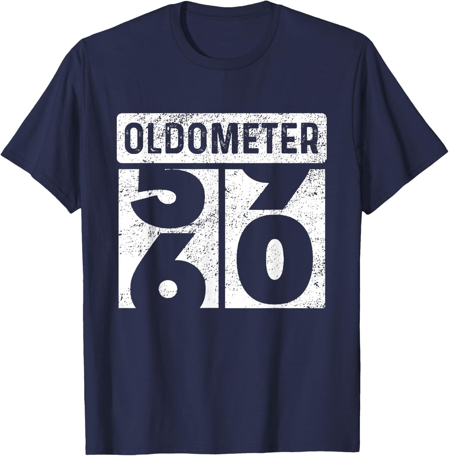 Oldometer Odometer Funny 60th Birthday Party Turning 60 Joke T-Shirt - T-Shirt | Navy