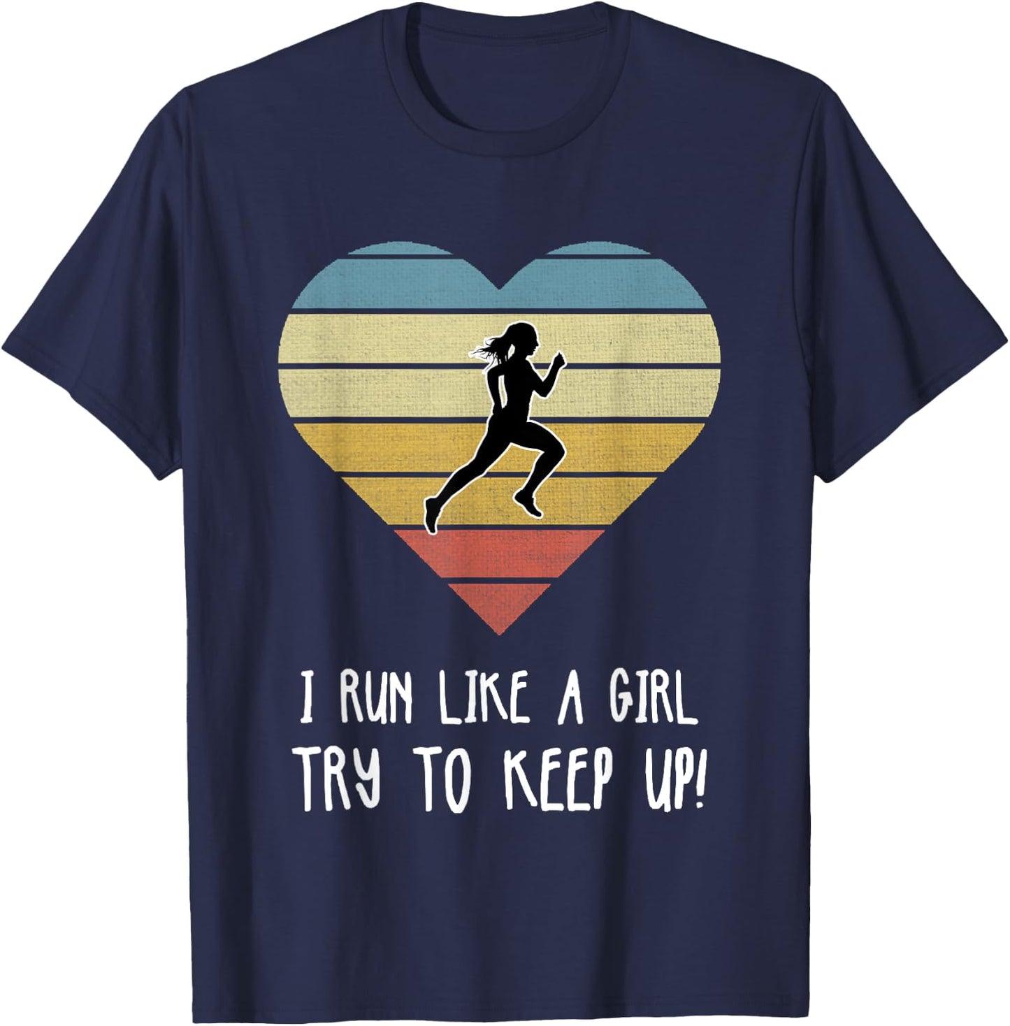 Girls Running & Jogging Gift T-Shirt - T-Shirt | Navy