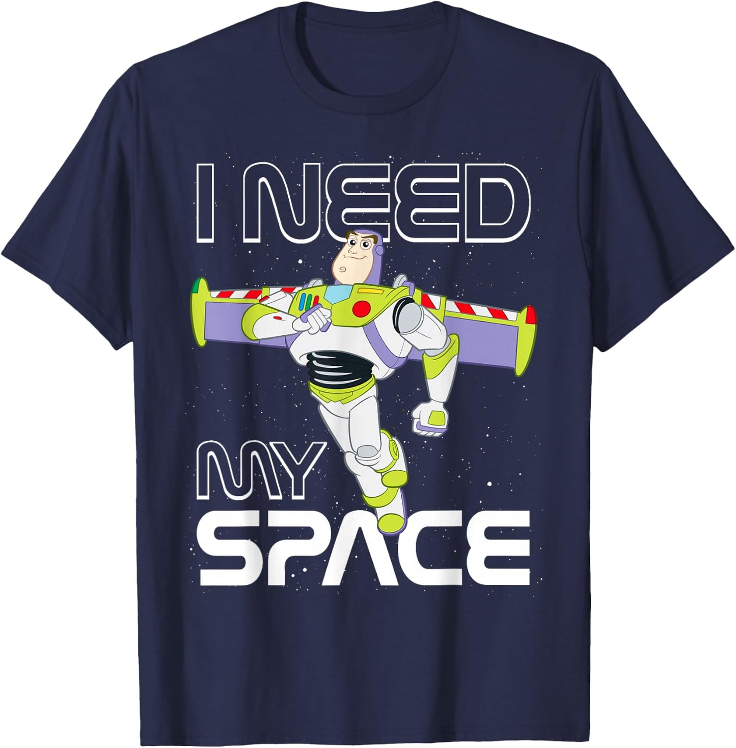 Disney Pixar Toy Story Buzz Lightyear I Need My Space Logo T-Shirt - T-Shirt | Navy