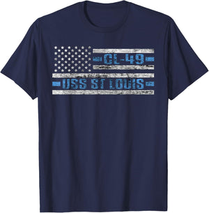USS St Louis World War Cruiser CL-49 US Army T-Shirt - T-Shirt | Navy