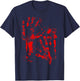 Bloody Halloween zombie attack blood T-Shirt - T-Shirt | Navy