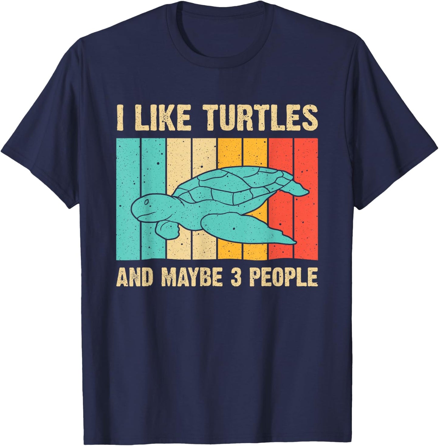 Funny Turtle Design Sea Turtle Lover Men Women Boys Girls T-Shirt - T-Shirt | Navy