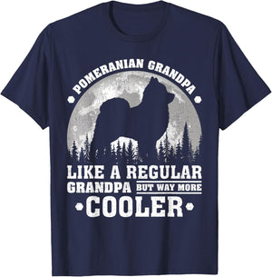 Pomeranian Grandpa Funny Vintage Pomeranian Dog Father's Day Men T-Shirt - T-Shirt | Navy