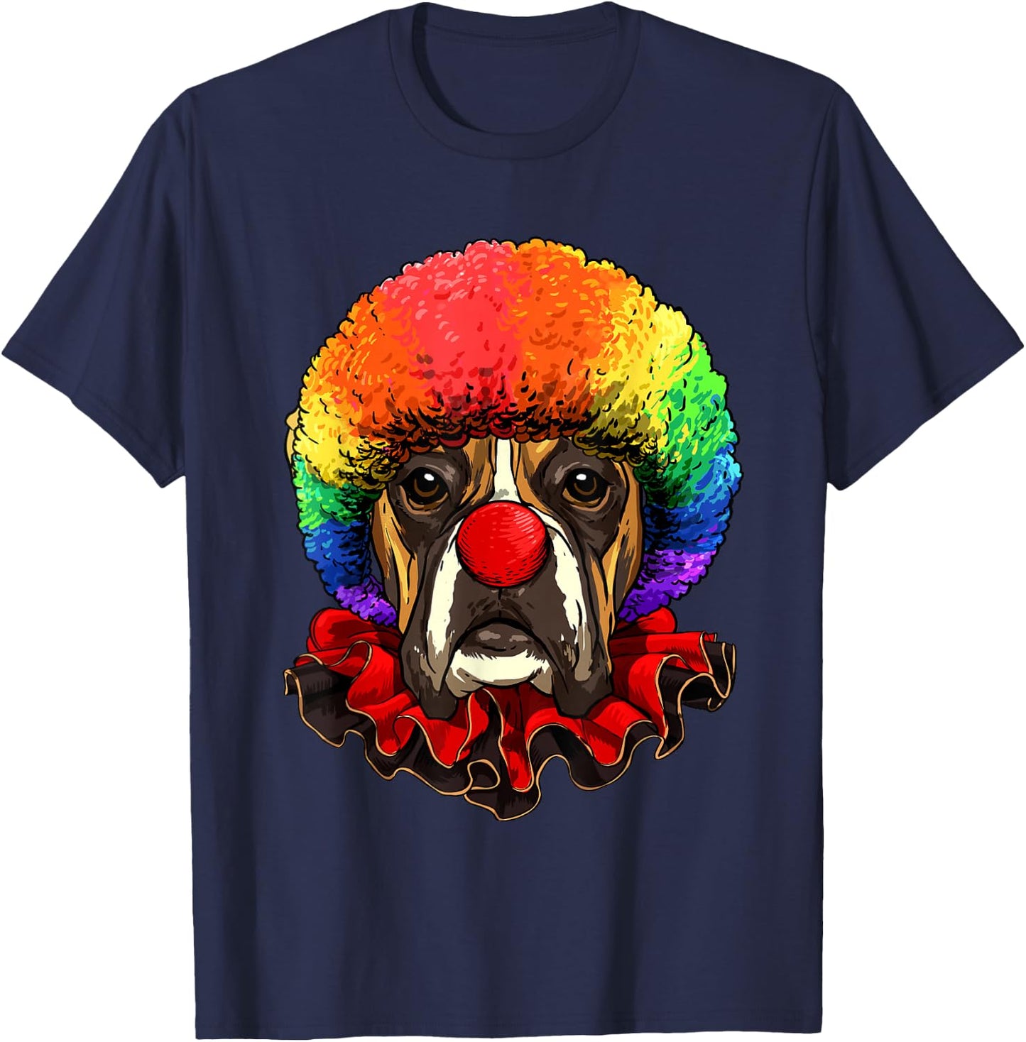 Boxer Clown Boxer Dog Circus T-Shirt - T-Shirt | Navy