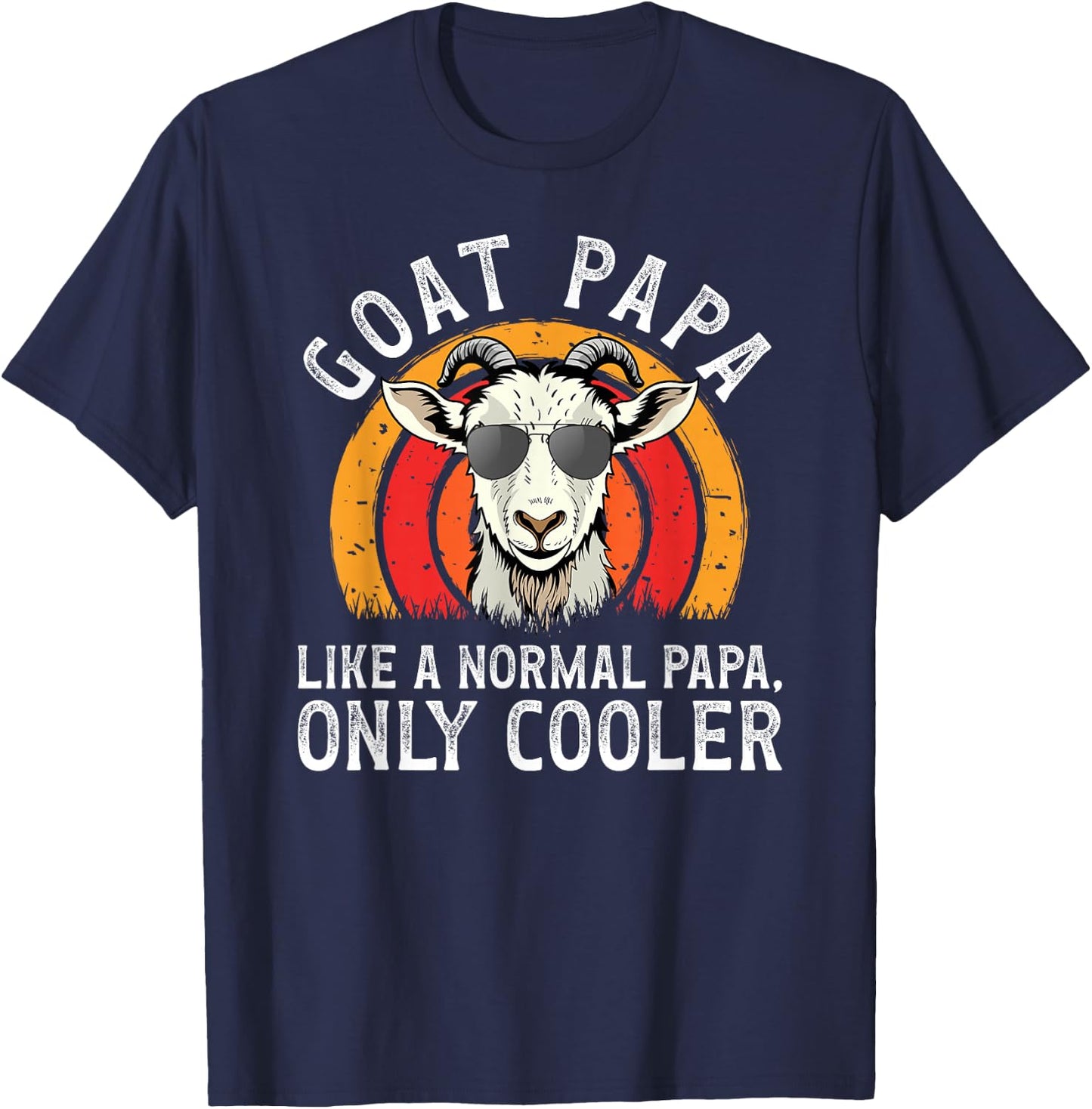 Goat Papa Definition Goat Farmer Goat Owner T-Shirt - T-Shirt | Navy