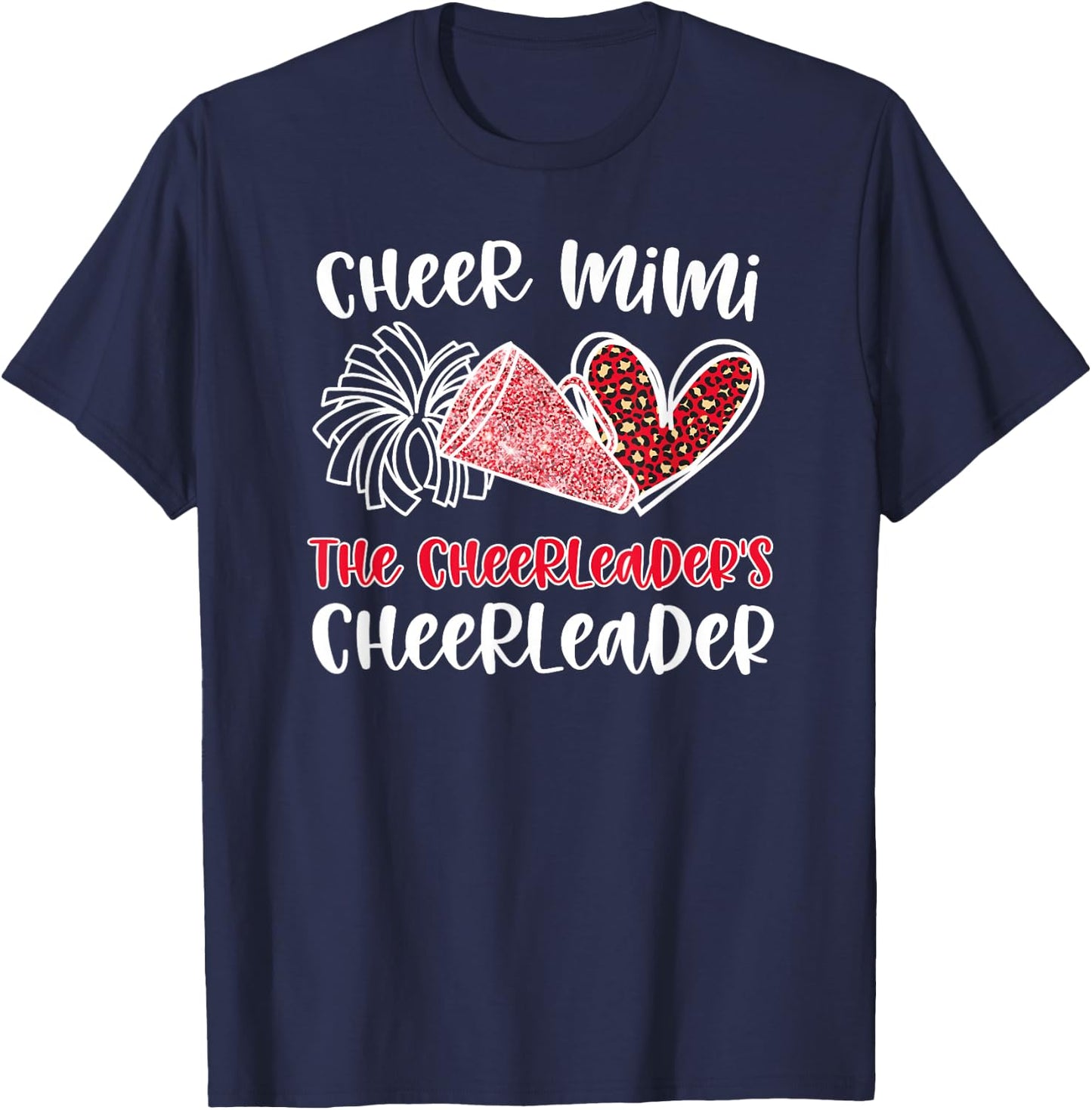Cheer Mimi Cheerleader Mimi Grandma Of A Cheerleader Mimi T-Shirt - T-Shirt | Navy