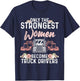 Funny Truck Driver Girls Lorry Cab Female Driving T-Shirt - T-Shirt | Navy