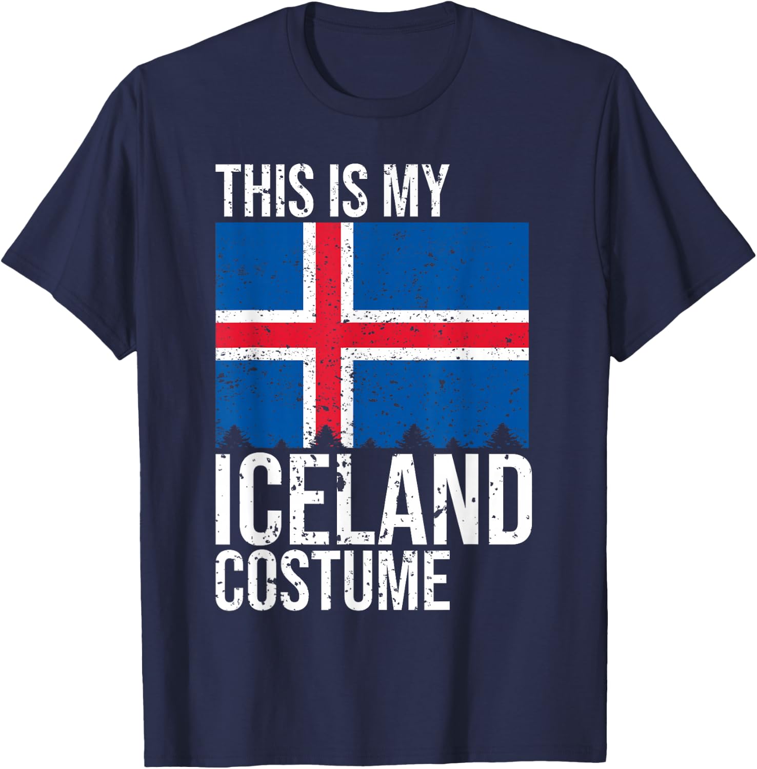 Vintage This Is My Iceland Flag Costume for Halloween T-Shirt - T-Shirt | Navy