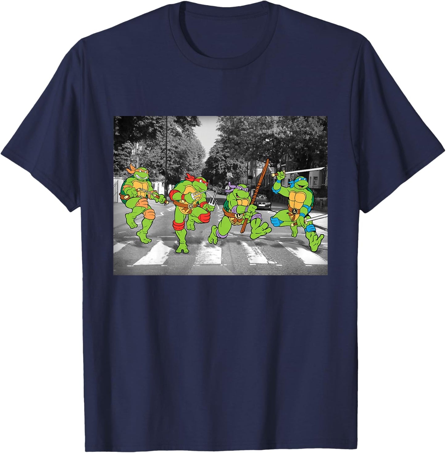 Kids TMNT Group Abbey Road T-Shirt - T-Shirt | Navy