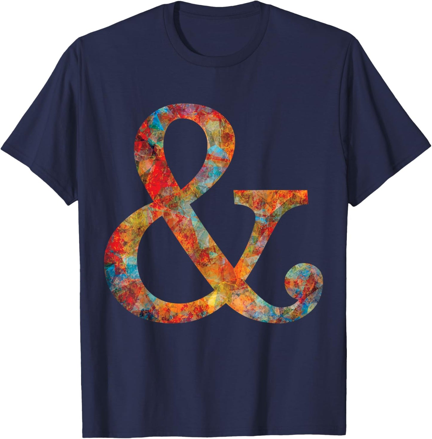Ampersand Shirt Mosaic for Artistic Typography Geeks T-Shirt - T-Shirt | Navy