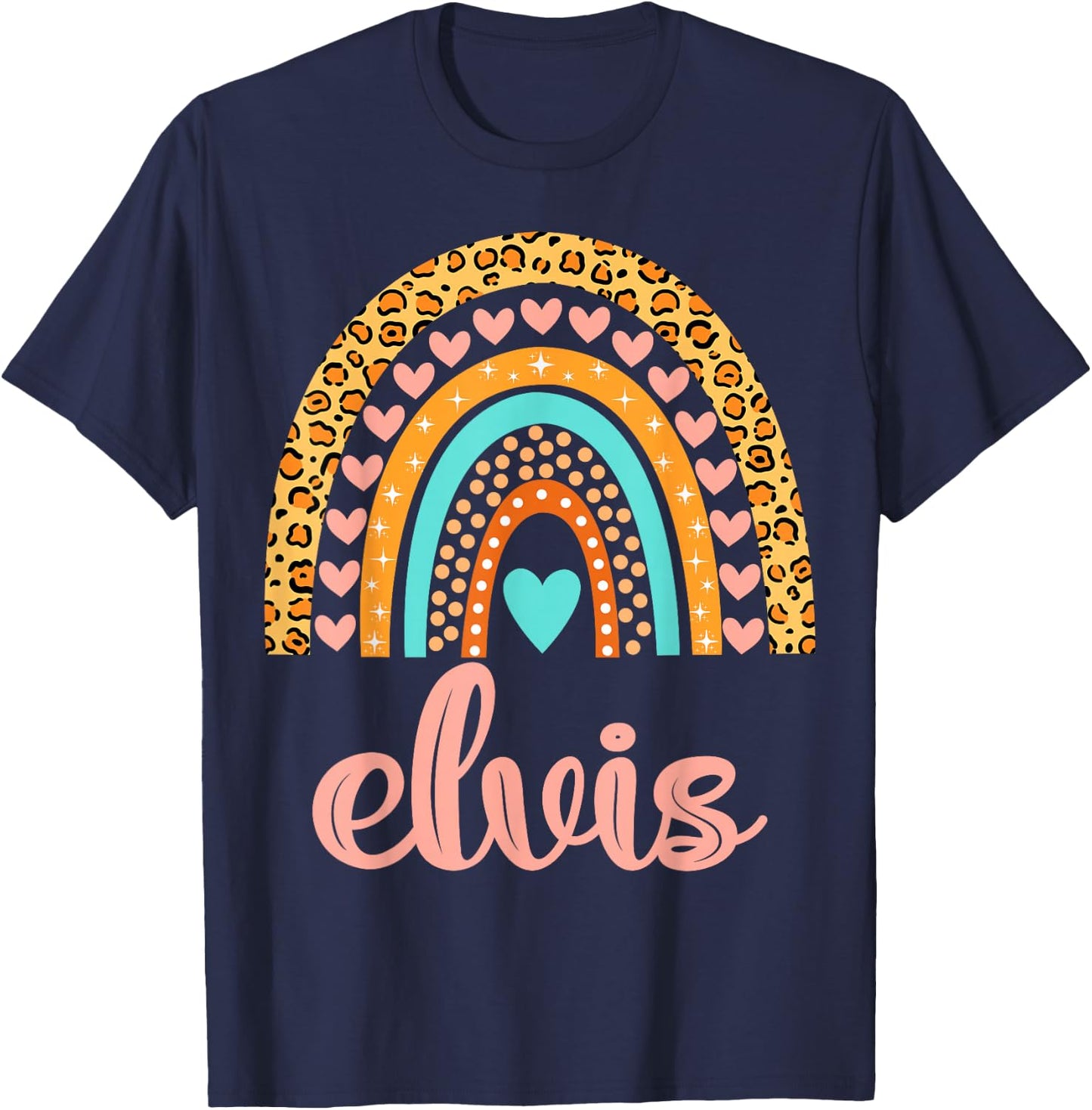 Elvis Name Shirts & Gifts Elvis Elvis Name Birthday Shirt Gift Black T-Shirt - T-Shirt | Navy